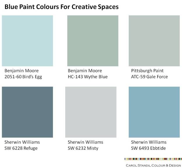 Blue paint for work spaces